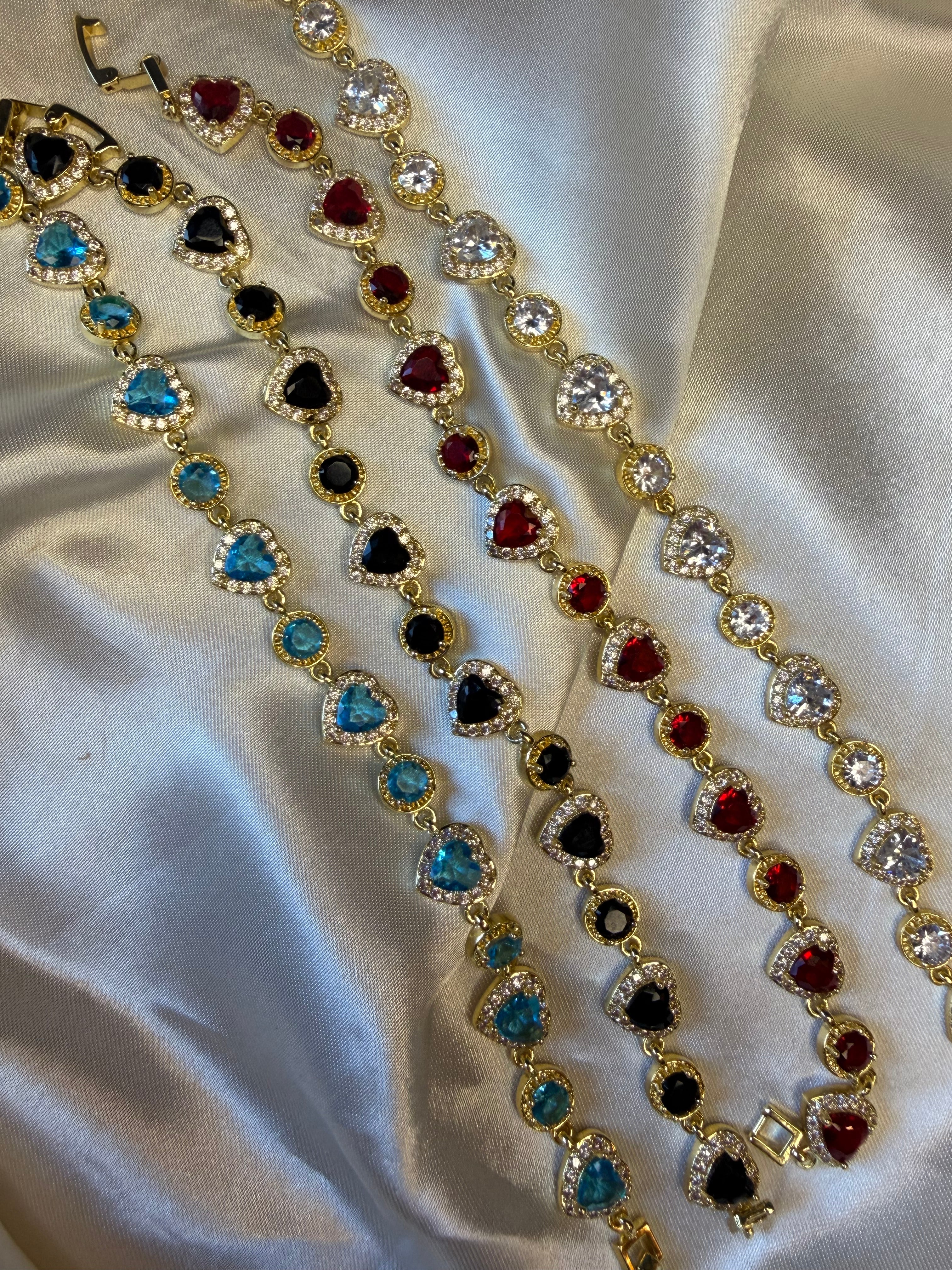 Ριβιέρα βραχιόλι με καρδιές και ζιργκόν