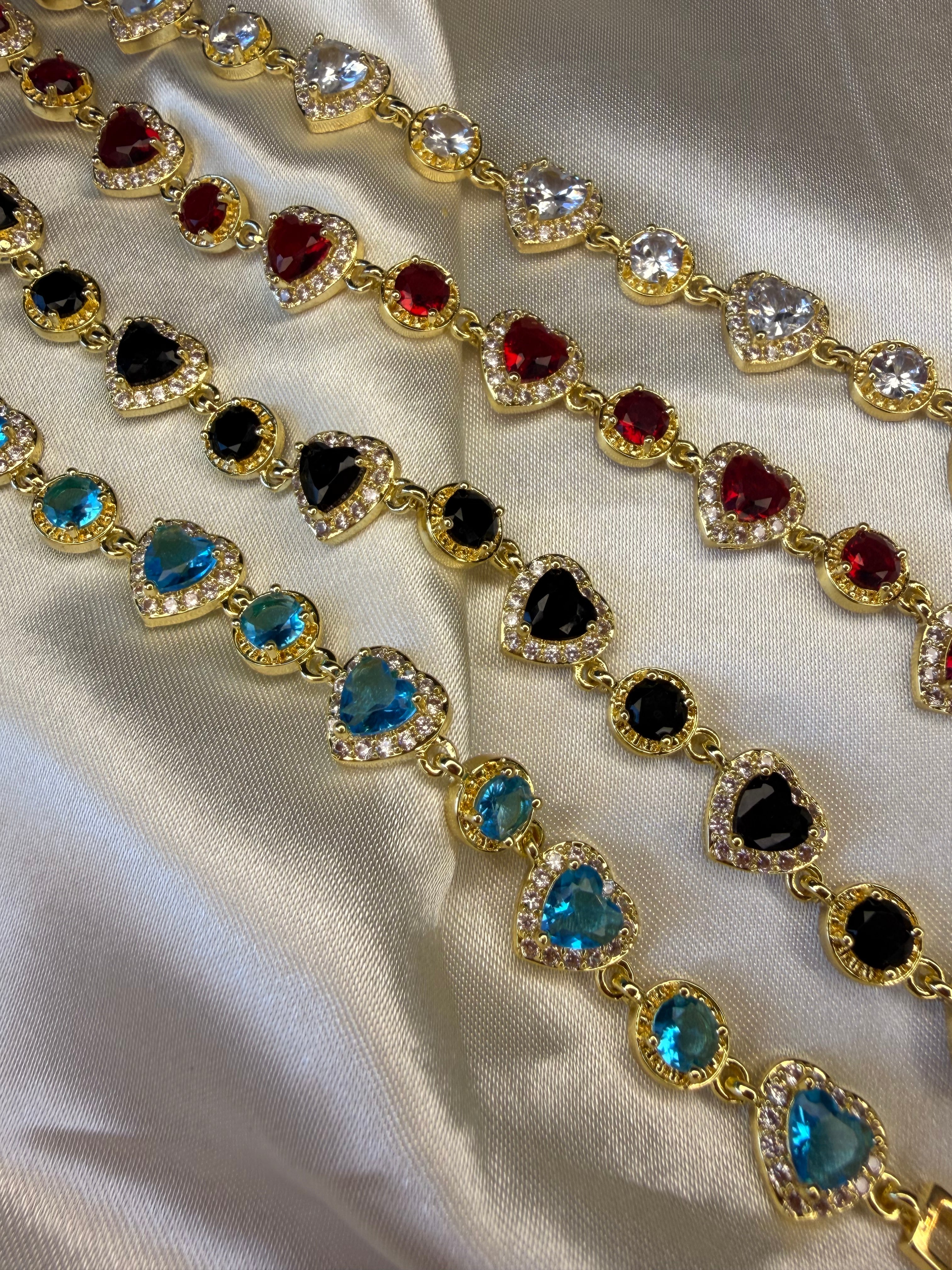 Ριβιέρα βραχιόλι με καρδιές και ζιργκόν